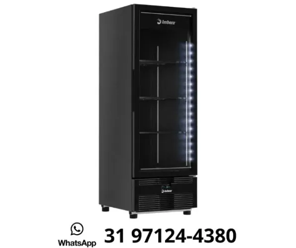 Freezer Vertical Porta de Vidro 560L com LED Imbera