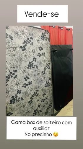 Cama box solteirão com auxiliar