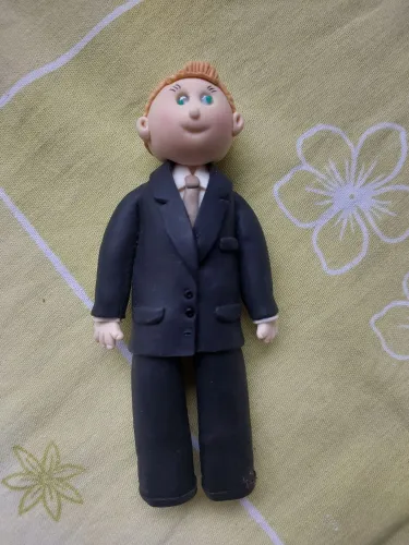 Boneco Topo de Bolo Biscuit Personalizado (Executivo / Noivo / Formando)