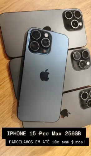 IPHONE 15 pro Max 256GB. Preto, sem marcas de uso!