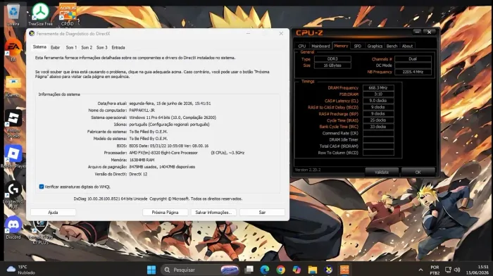 Kit upgrade AMD FX8320 com Cooler Master Hyper + 16gb memória + Placa mãe Mancer A78FX