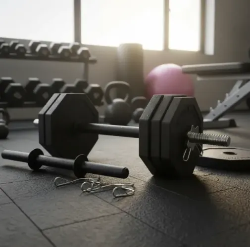 Kit Halteres E Anilhas Peso Musculação Ajustável 20kg