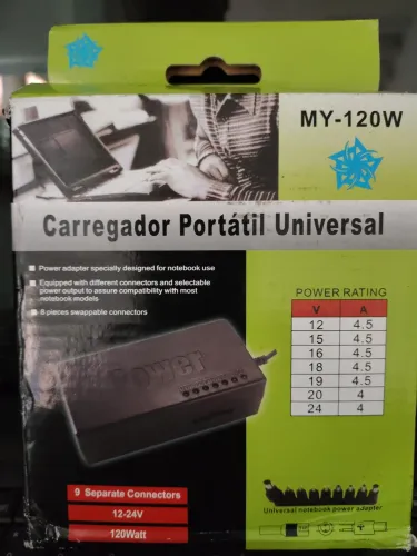Carregador portátil universal de notebook