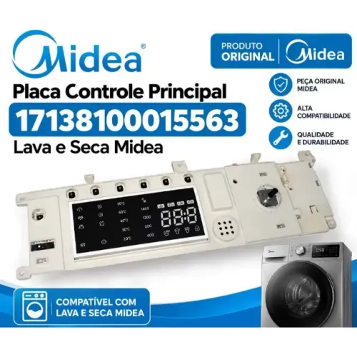 Placa Controle Principal Lava E Seca Midea -17138100015563