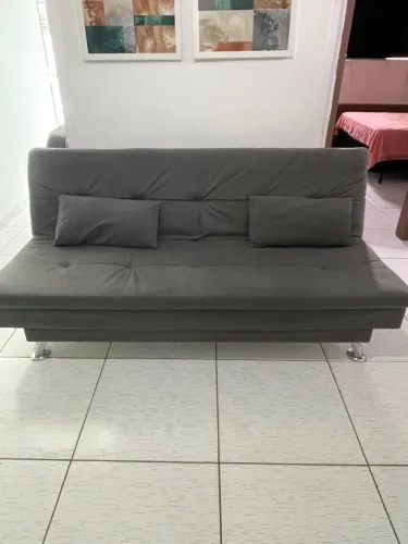 Sofá cama Casal Reclinável Suede 1,88 M Seminovo