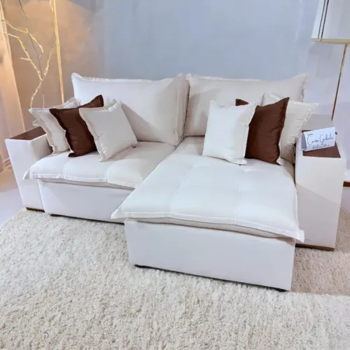 Sofá Cama Retrátil Gabriela ( 2,90 m ) Linho / FRETE GRÁTIS