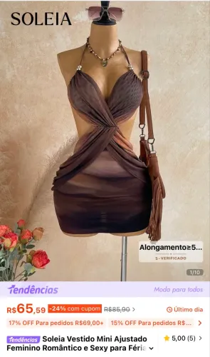 Vestido mini ajustado 