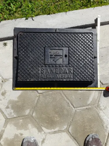 Tampão padrão Sanepar  Ferro Fundido 70cm x 50cm 