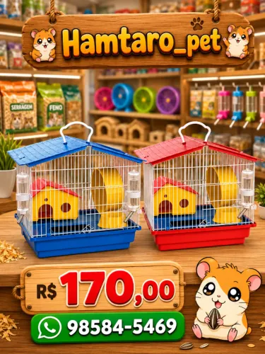 Gaiola para Hamster estilo casinha
