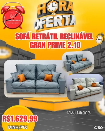 Sofá retrátil reclinável Gran Prime 2.10