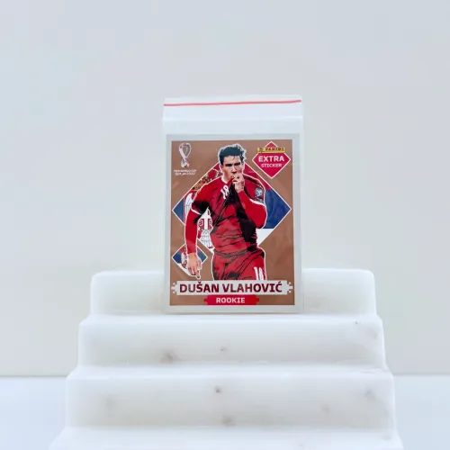 Figurinha Extra Sticker Bronze Du?an Vlahovi? Rookie Copa do Mundo 2022