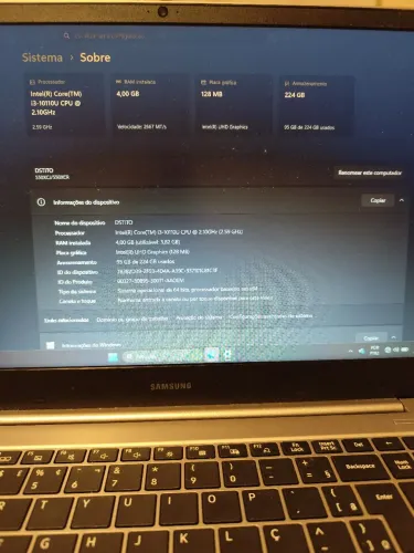 Notebook Samsung E30 SSD e Ram expansível 