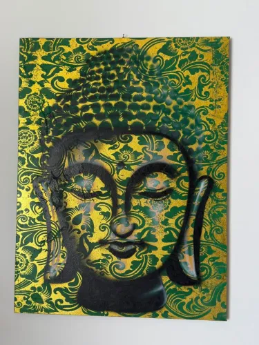 Tela Rosto Buda - Bali