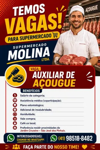 auxiliar de acougueiro- sao jose dos pinhais