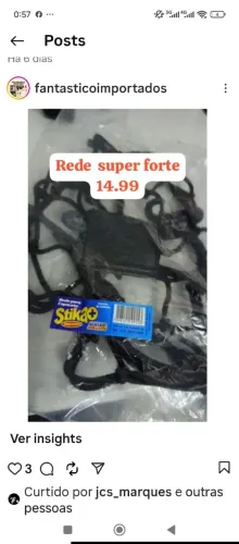 Rede para capacete super forte 