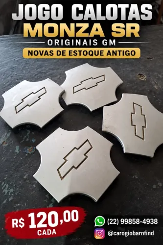 Jogo Calotas Monza SR Originais GM Novas Estoque Antigo