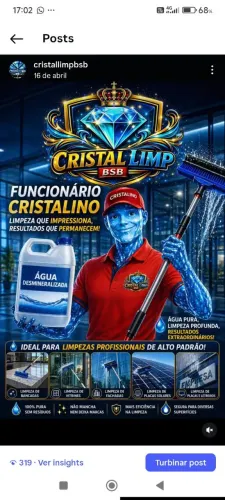 Higienização técnica com água desmineralizada!!