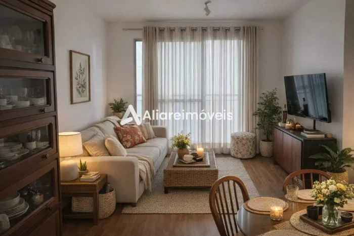 Apartamento c/ 3 quartos, 1 suíte e 2 vagas, 65m², à venda no Condomínio Reserva das Palme