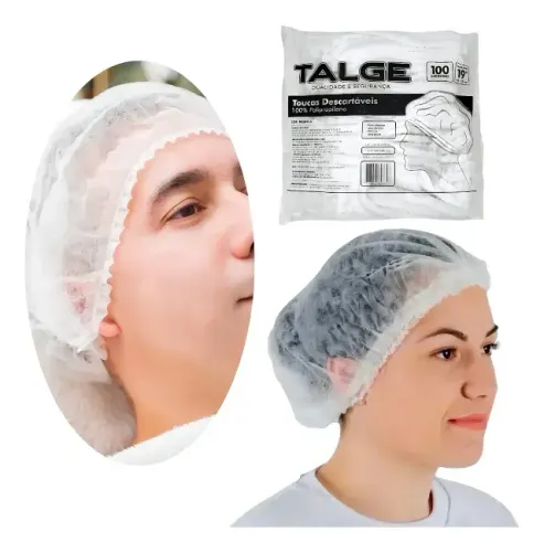 TOUCA DESCARTAVEL PARA COZINHEIRO, SALÃO DE BELEZA, ETC...