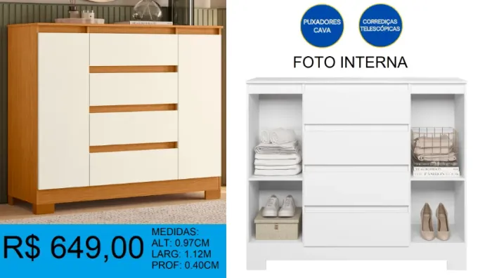 Comoda super reforçada - compre hoje e receba em até 72 horas 