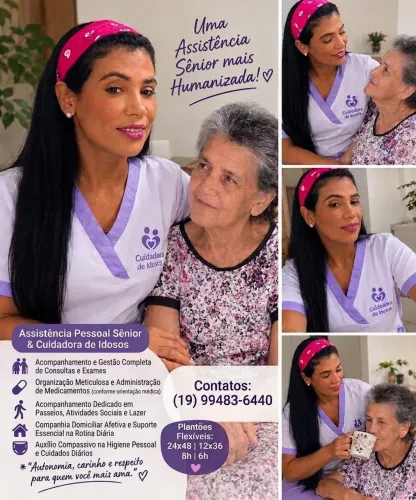 Assistente pessoal sênior e cuidadora de idosos 
