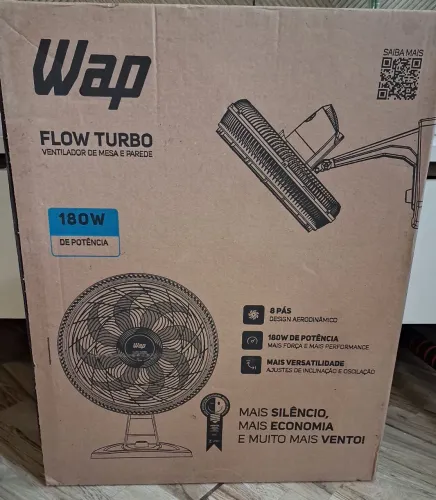 Ventilador WAP Flow Turbo 180W - Potência e Desempenho para o Seu Dia!