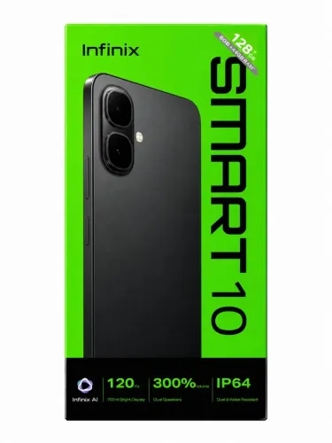 Smartphone Infinix Smart 10 128GB 8GB RAM (4GB+4GB) Tela 120Hz IP64 Novo