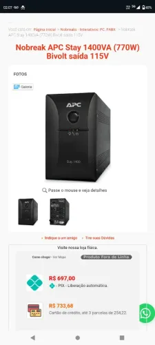 Nobreak stay 1400 770W