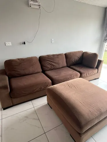 Sofa 3 lugar puf