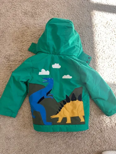Jaqueta puffer forrada com Sherpa e bordada 3 anos 
