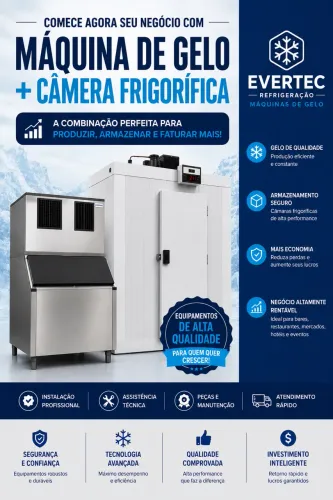 Câmera frigorífica + Maquina de gelo