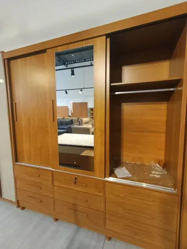 Guarda roupas casal com espelho e gavetas com chave dicasabh 