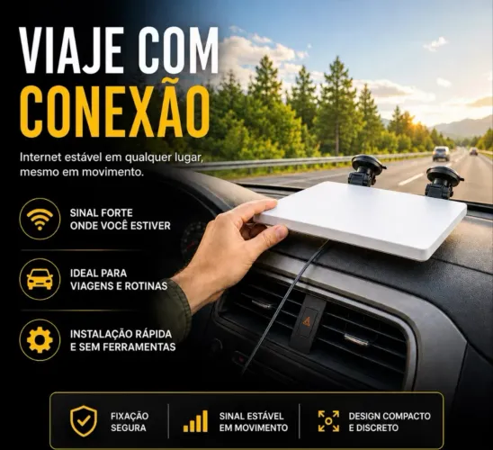Suporte Starlink Mini Painel Carro Antimulta Duas Ventosas Super Fixação