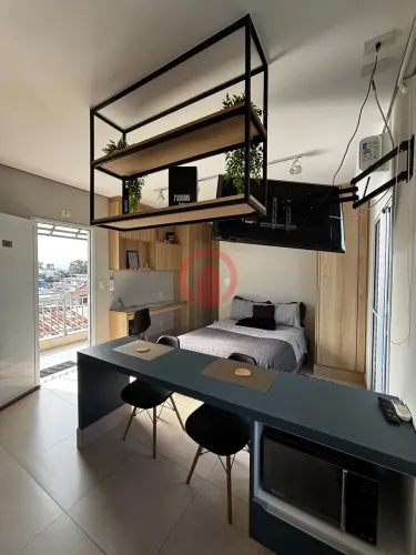 Studio com Varanda Mobiliado | Pronto para Morar | Lavanderia OMO | Próx. Metrô Belém