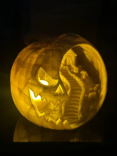 Abóbora cenário Halloween grande