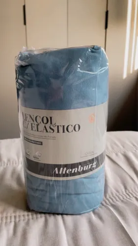 1 lençol c/ elástico Queen Altenburg malha 100% algodão    