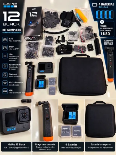 Gopro Hero 12 Black Kit Completo