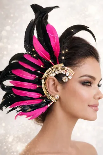 Brinco de orelha Carnaval e Eventos de penas