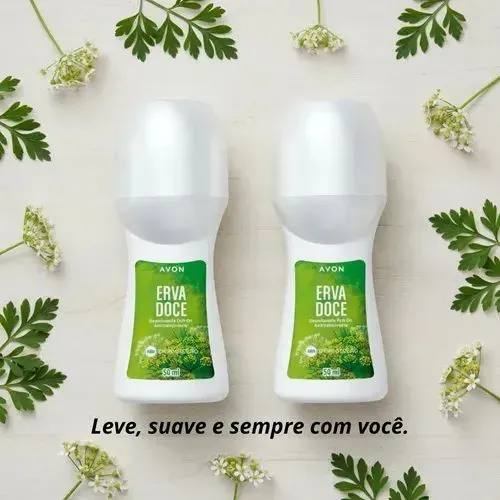 Kit Roll-On Erva Doce Desodorante Avon