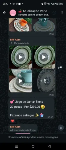 JOGO DE JANTA BIONA 20 PCS