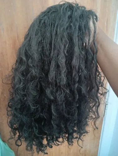 Lace wig bio orgânica castanho escuro