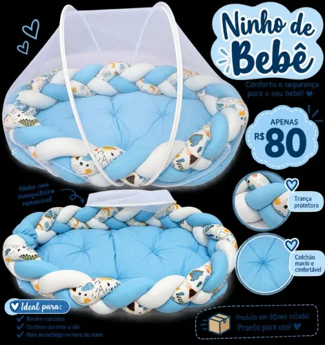 Ninho de Bebê com Mosquiteiro - R$ 80
