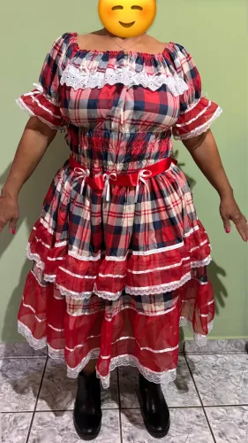 Vestido de festa junina nordestino