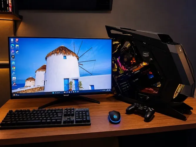 PC Gamer seminovo Ryzen 7 RX 6600 24Gb de RAM completo roda tudo (Leia a descrição)