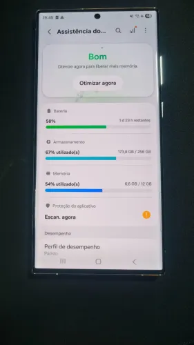 Smartphone samsung S23 Ultra Semi novo excelente estado 256gb branco 