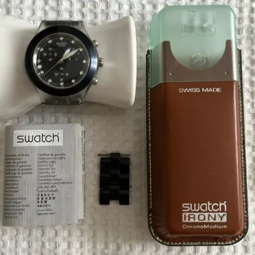 relógio swatch irony aluminium