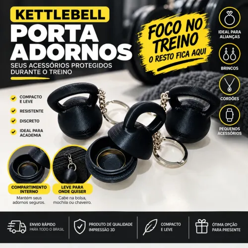 Lote- Chaveiro Porta-Adornos Academia - Lote para Empresas e Brindes