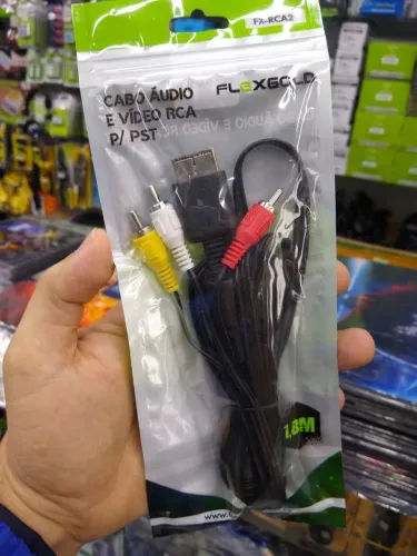 Cabo PlayStation 2 e 3 Av RCA 1.8M