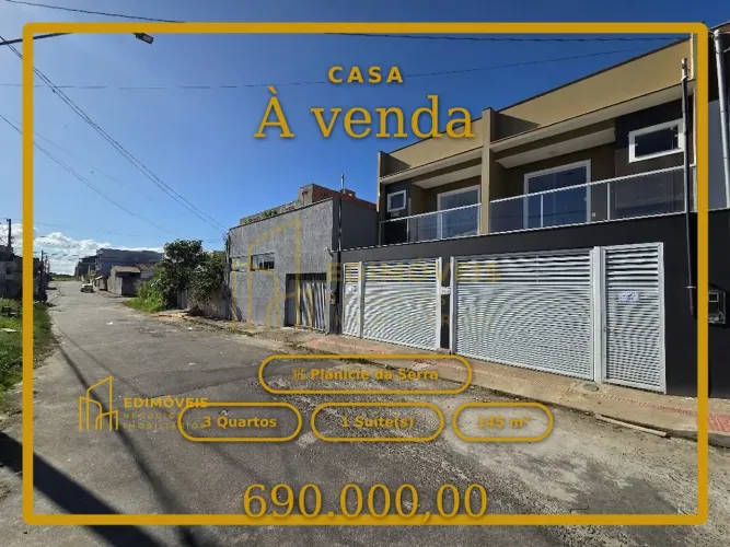 Seu futuro começa aqui: casa com suíte e garagem em Planície da Serra!