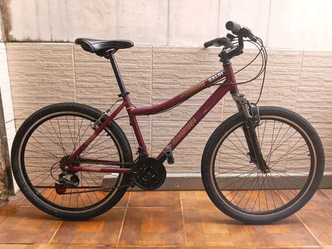 Bicicleta Caloi Rouge Vinho Aro 26